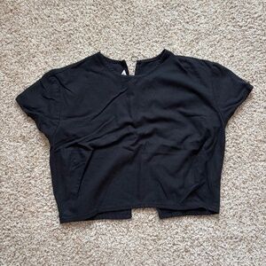 Ali Golden raw silk crop top
